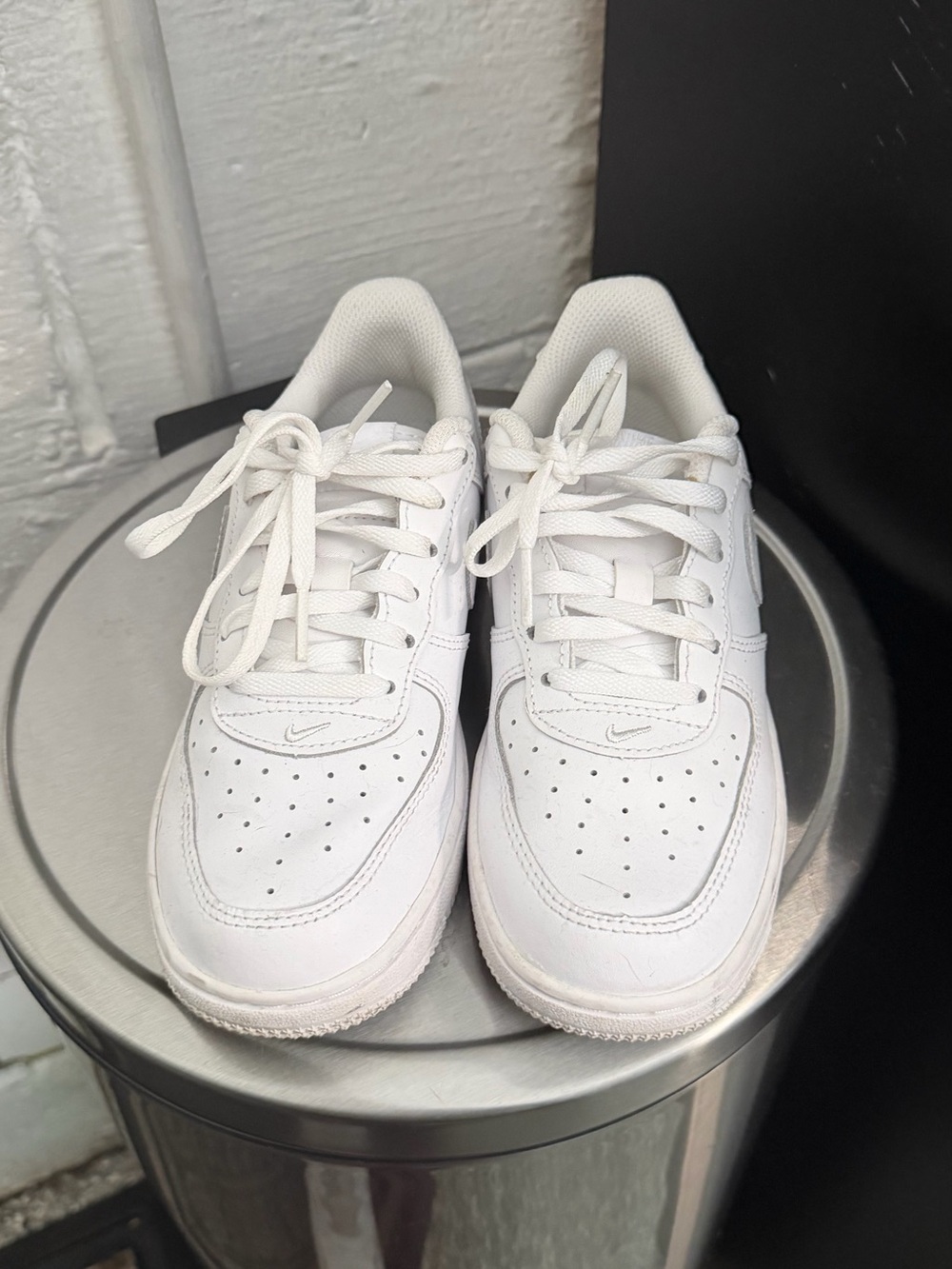 Nike Kids White Lace-Up Sneakers